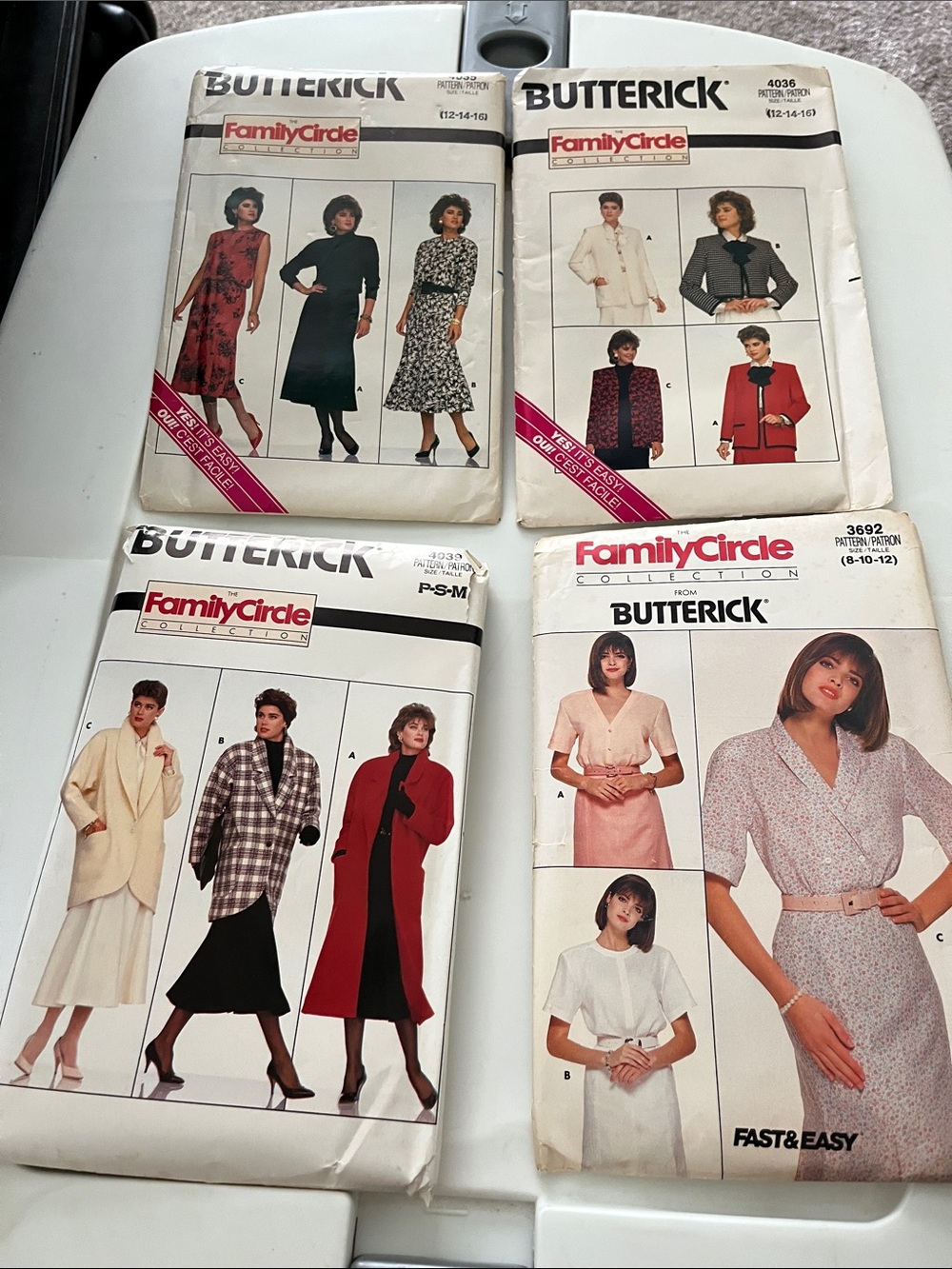 4 Vintage Butterick
 Sewing Pattern
Various Sizes